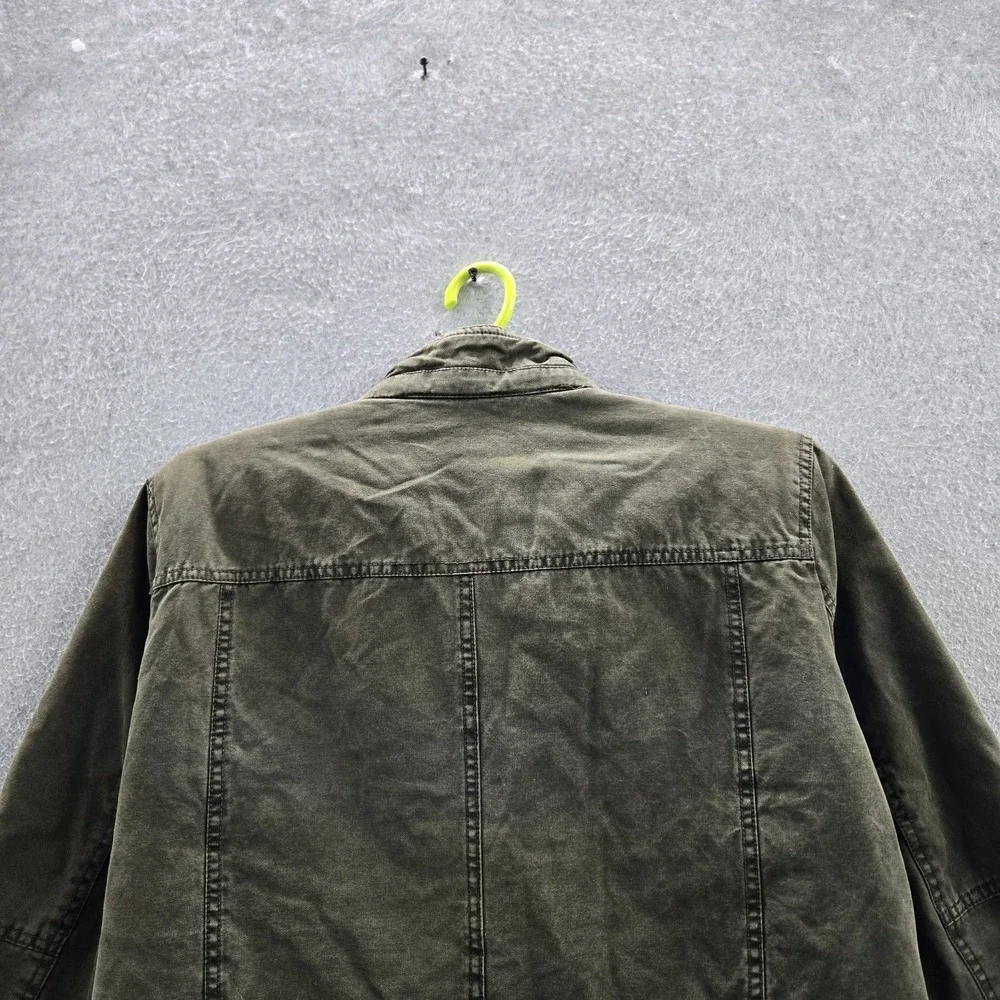 Levi's Men Jacket M Green Utility Military Button Snap‎ Sherpa Lined Y2K